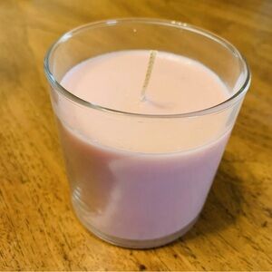 RETIRED Partylite Pink Strawberry Rhubarb G43273 Candle 3.5in Made in England